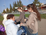 Акция «Георгиевская лента» в Менделеевске: юные экологи и журналисты в деле
