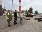 Ремонт дороги в Менделеевске